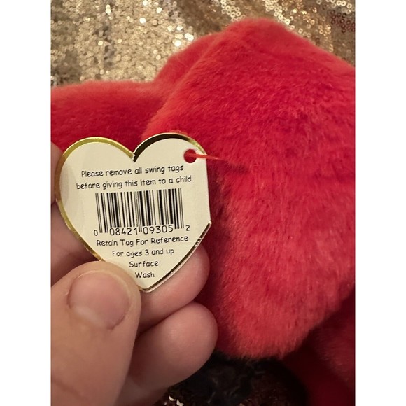 TY BEANIE BUDDIES RED ROVER DOG W/ Handkerchief, Plush Stuffed Animal Puppy P9 - Picture 9 of 11